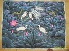 Lukisan Tanaman dan burung karya Affandi